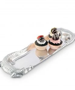 Arthur Court Alligator Figural Oblong Tray