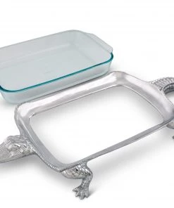 Arthur Court Alligator Pyrex Holder 3qt