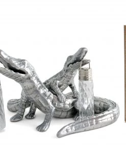 Arthur Court Alligator Salt And Pepper Set