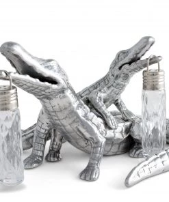 Arthur Court Alligator Salt And Pepper Set
