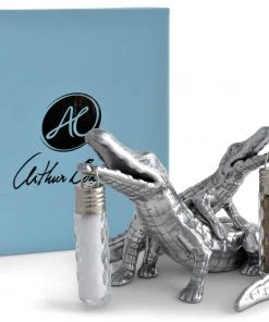 Arthur Court Alligator Salt And Pepper Set