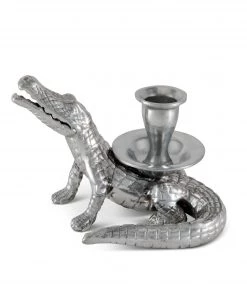 Arthur Court Alligator Taper Candle Holders