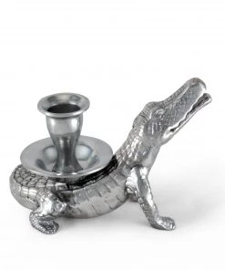 Arthur Court Alligator Taper Candle Holders