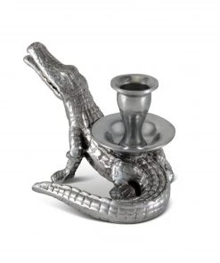 Arthur Court Alligator Taper Candle Holders