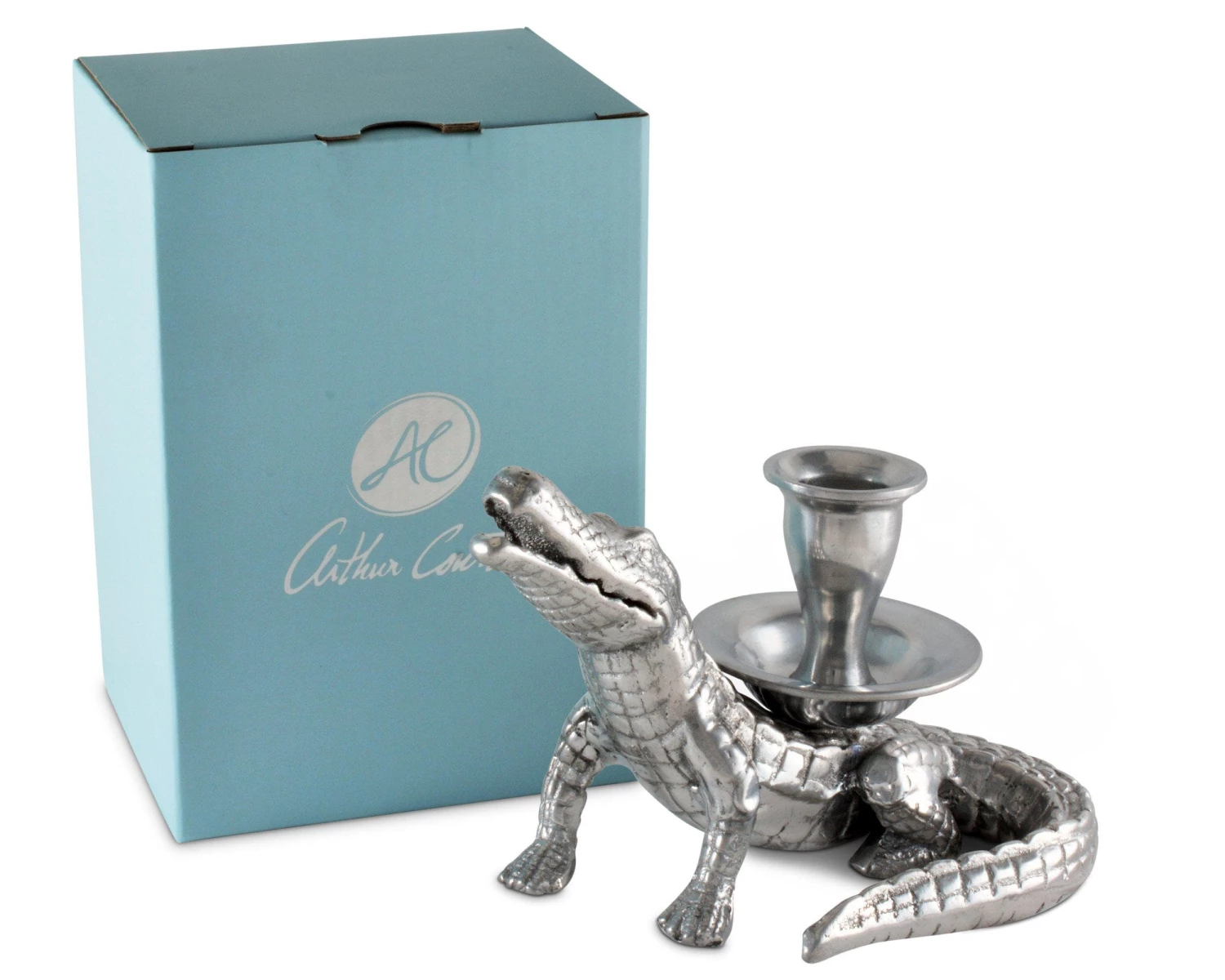 Arthur Court Alligator Taper Candle Holders