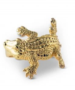 Arthur Court Gold Alligator Napkin Rings