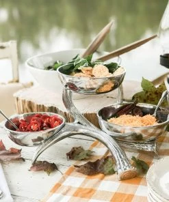 Arthur Court Antler 3-Tiered Bowl