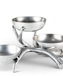 Arthur Court Antler 3-Tiered Bowl
