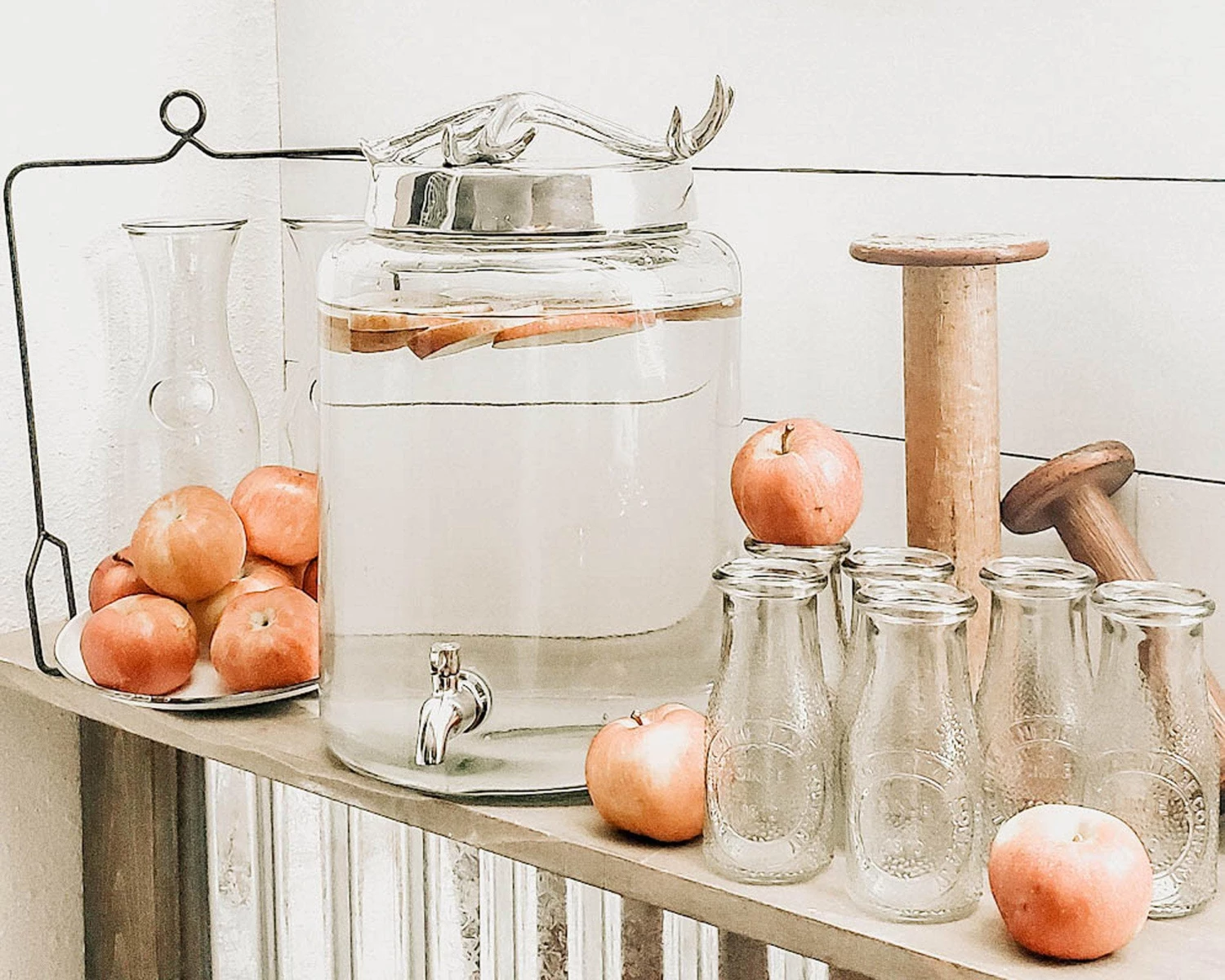 Arthur Court Antler Beverage Server Round