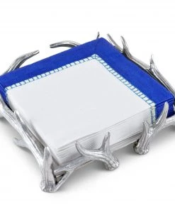 Arthur Court Antler Luncheon Napkin Box