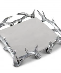 Arthur Court Antler Luncheon Napkin Box