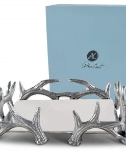 Arthur Court Antler Luncheon Napkin Box