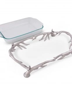 Arthur Court Antler Pyrex Holder 3qt