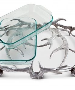 Arthur Court Antler Pyrex Holder Double 2qt