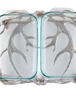 Arthur Court Antler Pyrex Holder Double 2qt