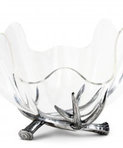 Arthur Court Antler Stand Acrylic Bowl 14