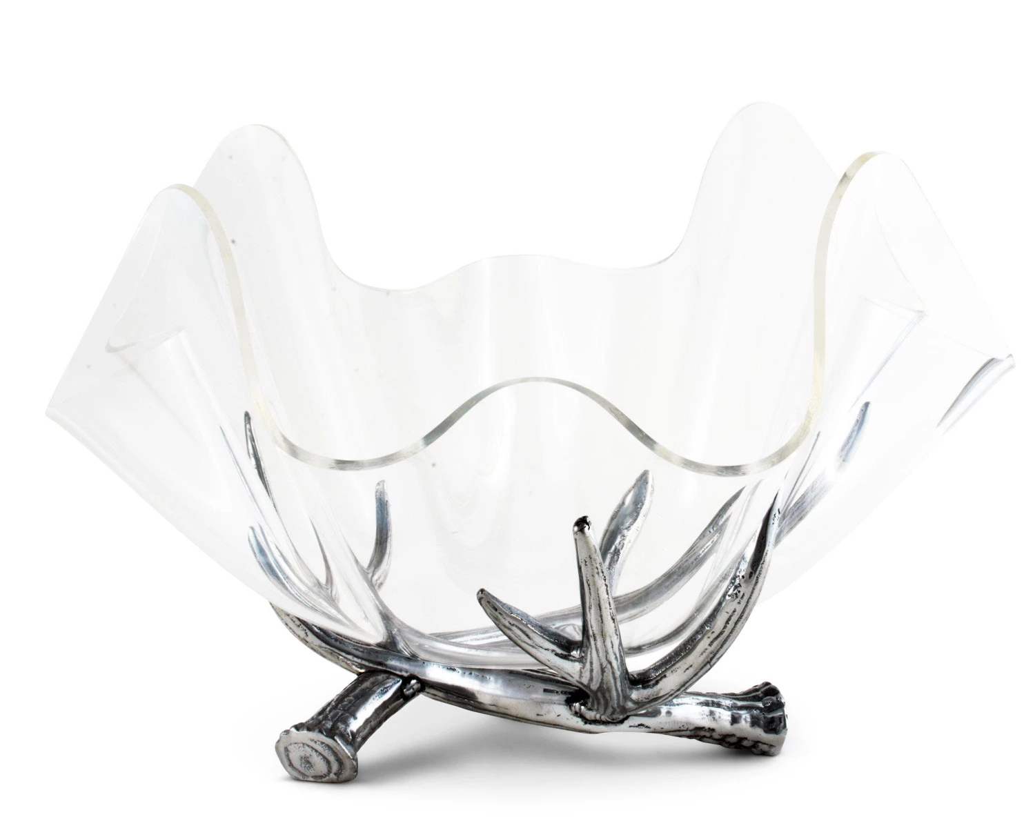 Arthur Court Antler Stand Acrylic Bowl 14