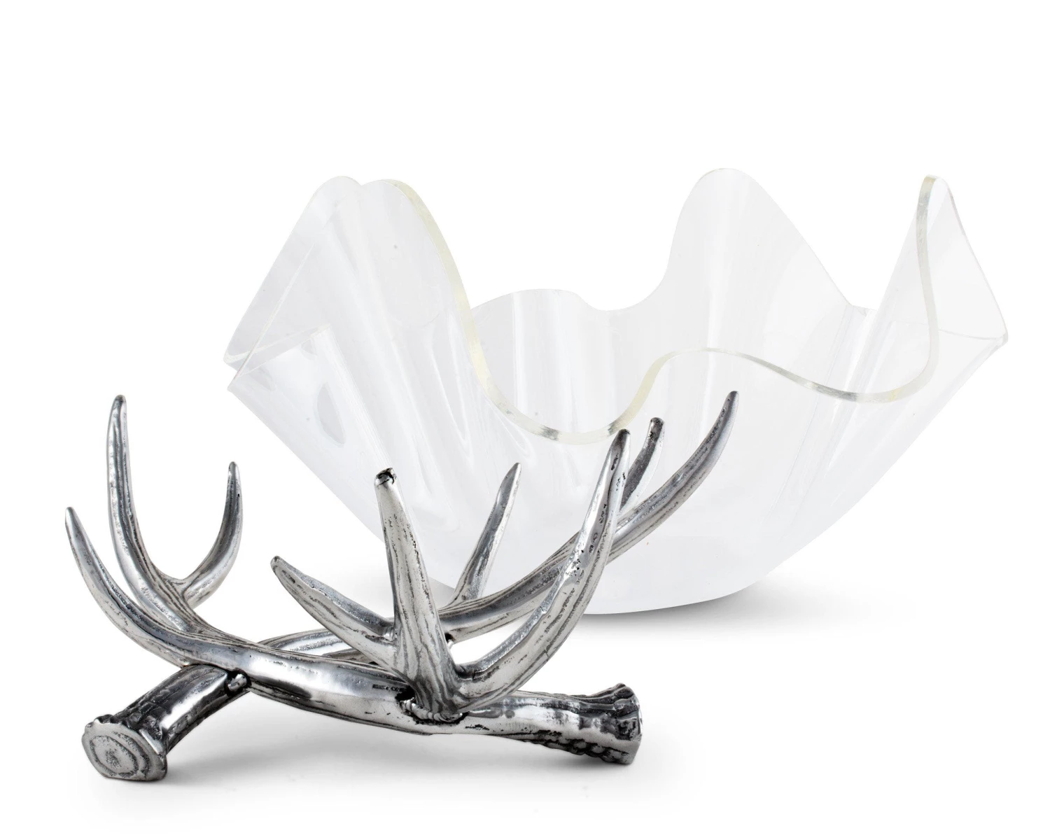 Arthur Court Antler Stand Acrylic Bowl 14