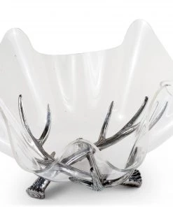 Arthur Court Antler Stand Acrylic Bowl 14