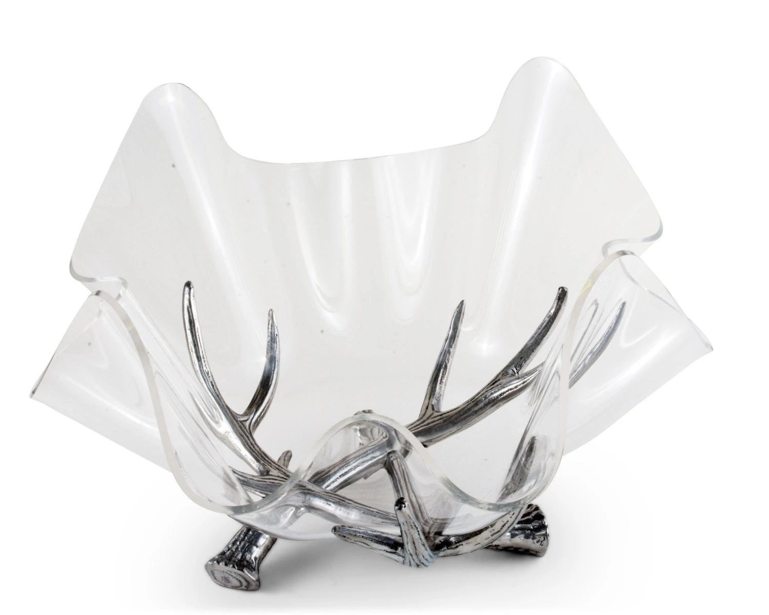 Arthur Court Antler Stand Acrylic Bowl 14