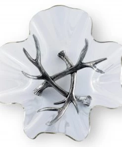 Arthur Court Antler Stand Acrylic Bowl 14