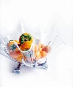 Arthur Court Antler Stand Acrylic Bowl 14