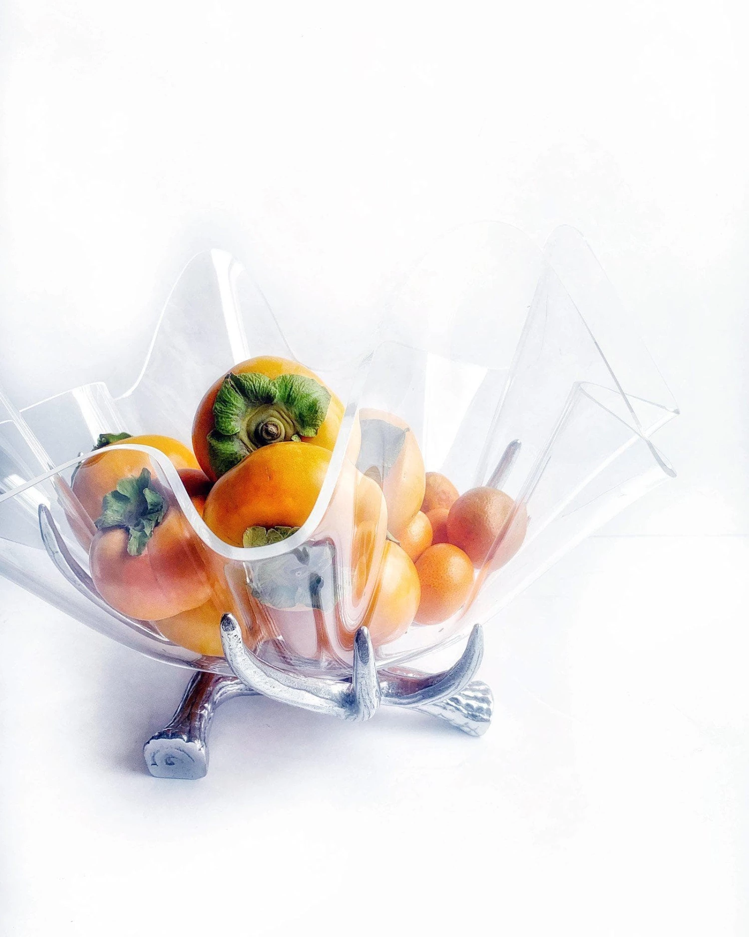 Arthur Court Antler Stand Acrylic Bowl 14