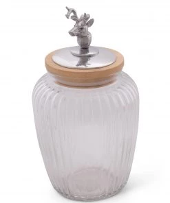 Arthur Court Deer / Elk Glass Canister