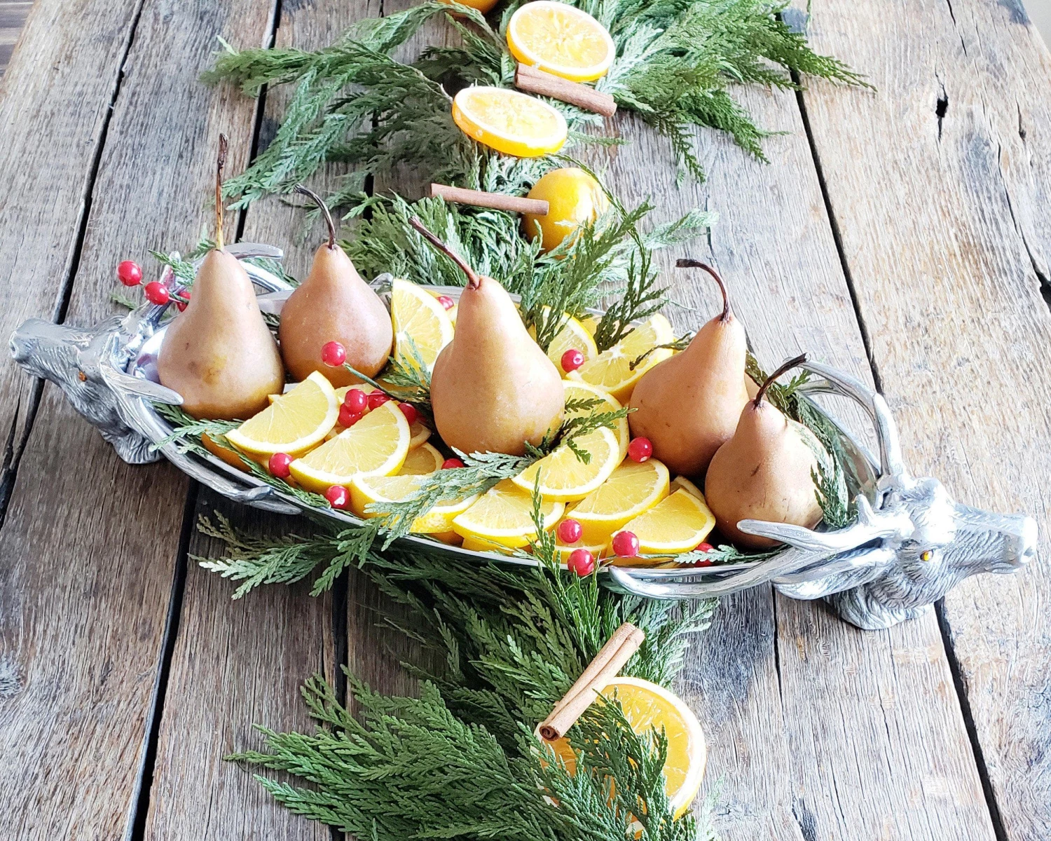 Arthur Court Deer Head Centerpiece Tray