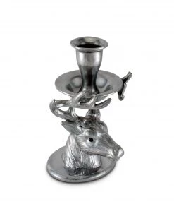 Arthur Court Elk Taper Candle Holders Antler