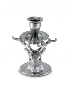 Arthur Court Elk Taper Candle Holders Antler