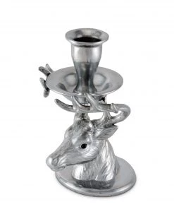 Arthur Court Elk Taper Candle Holders Antler