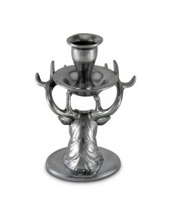 Arthur Court Elk Taper Candle Holders Antler
