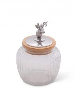 Arthur Court Deer / Elk Glass Canister