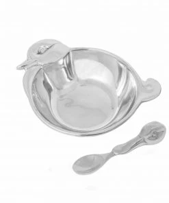 Arthur Court Baby Duck Keepsake Bowl & Spoon