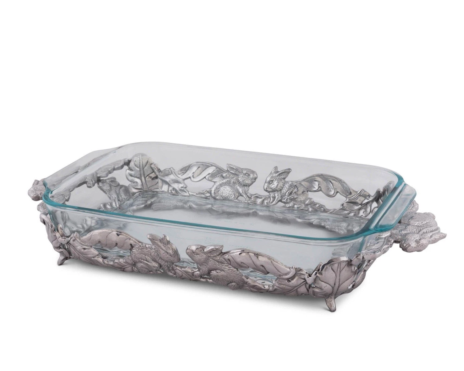 Arthur Court Casserole Servers Bunny 3-Qt Casserole W/Pyrex