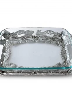 Arthur Court Casserole Servers Bunny 3-Qt Casserole W/Pyrex