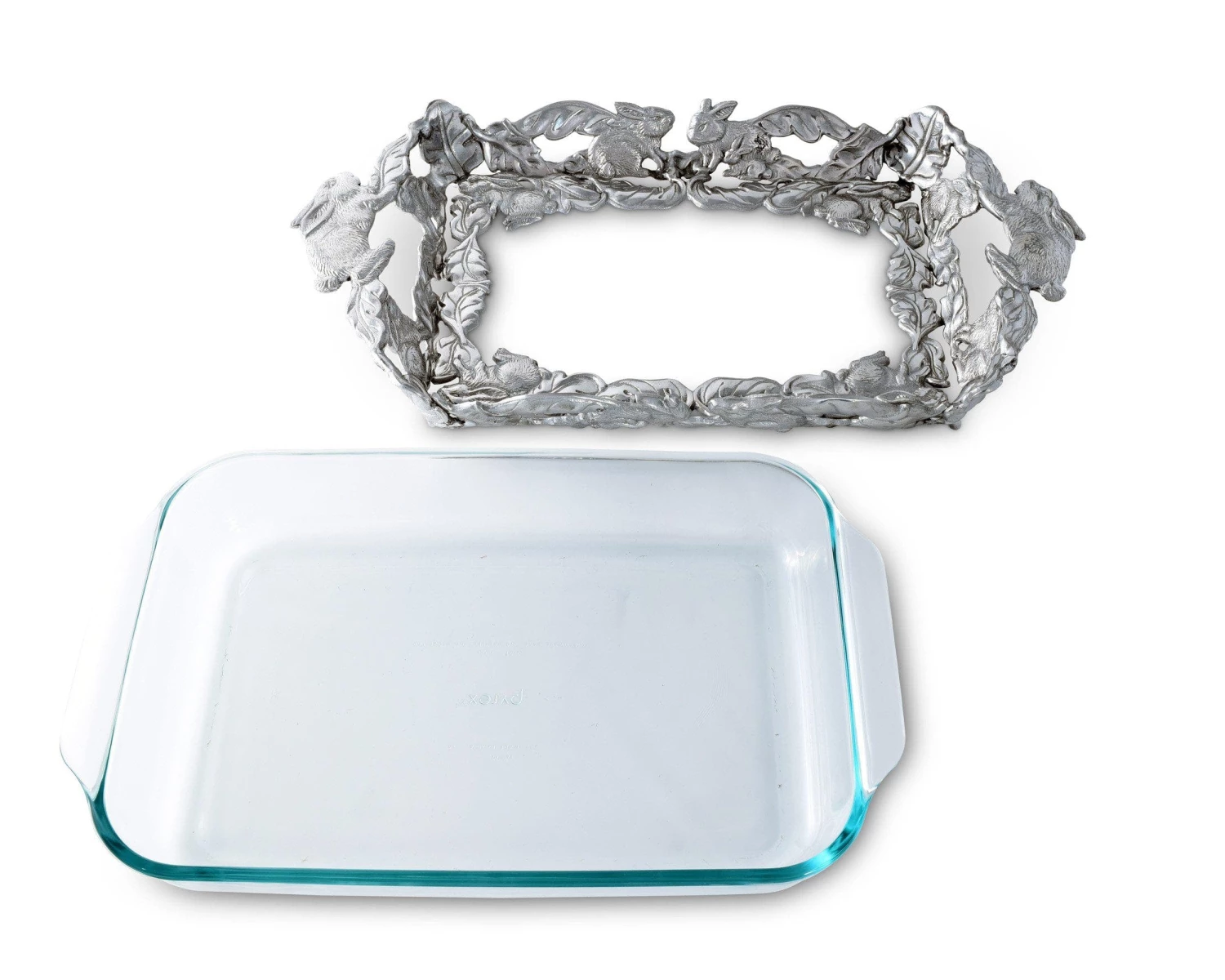 Arthur Court Casserole Servers Bunny 3-Qt Casserole W/Pyrex