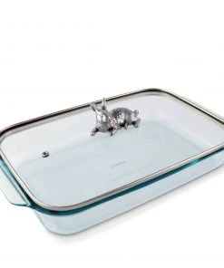 Arthur Court Casserole Servers Bunny Lid With Pyrex 3 Quart Baking Dish