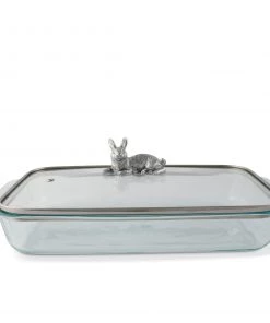 Arthur Court Casserole Servers Bunny Lid With Pyrex 3 Quart Baking Dish