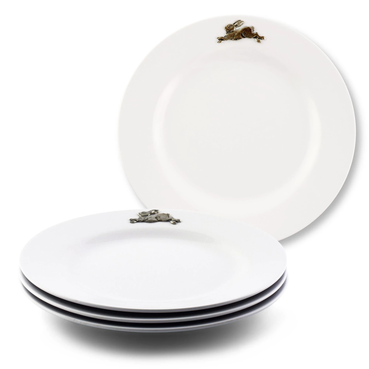 Arthur Court Bunny / Rabbit Melamine Lunch Plates - Set Of 4