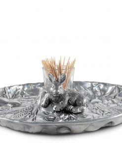Arthur Court Rabbit Garden Tidbit Tray