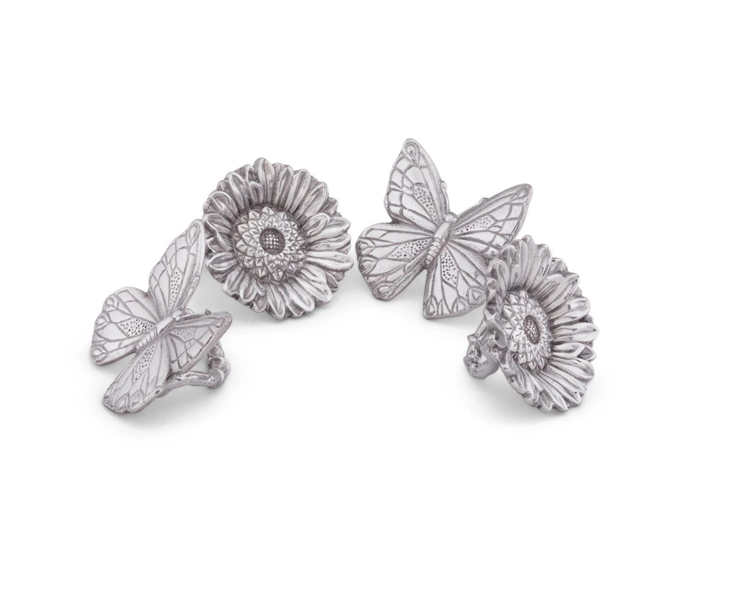Arthur Court Butterfly And Flower Napkin Rings