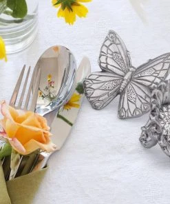 Arthur Court Butterfly And Flower Napkin Rings