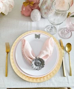 Arthur Court Butterfly And Flower Napkin Rings