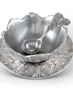 Arthur Court Condiment Servers Butterfly Condiment Set 3-piece