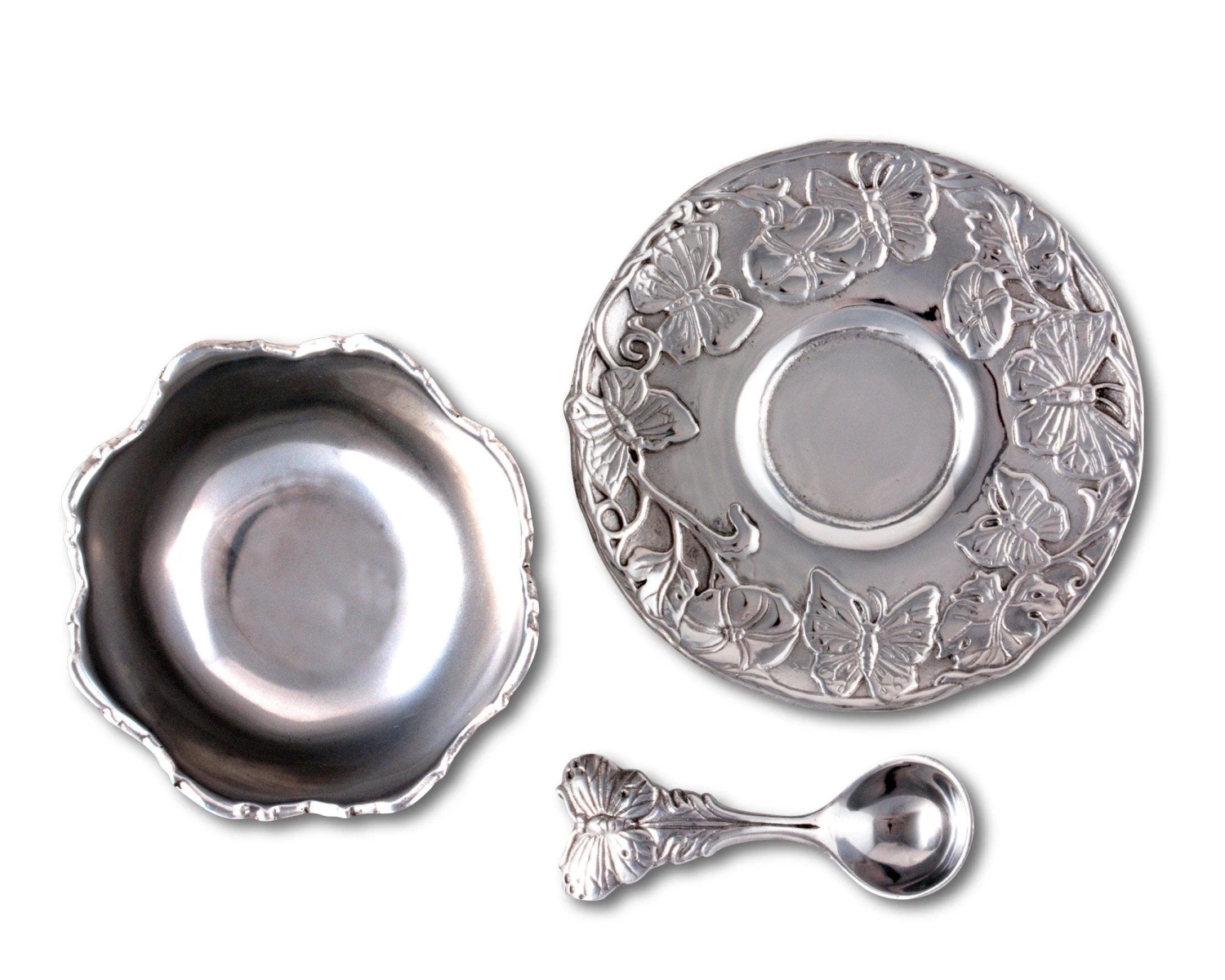 Arthur Court Condiment Servers Butterfly Condiment Set 3-piece