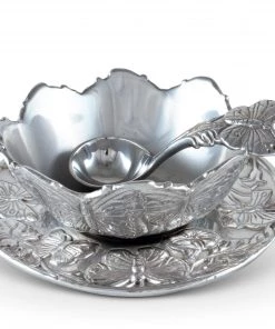 Arthur Court Condiment Servers Butterfly Condiment Set 3-piece