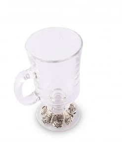 Arthur Court Tea Glasses Butterfly Glass Mugs