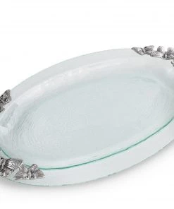 Arthur Court Butterfly Glass Platter Platters